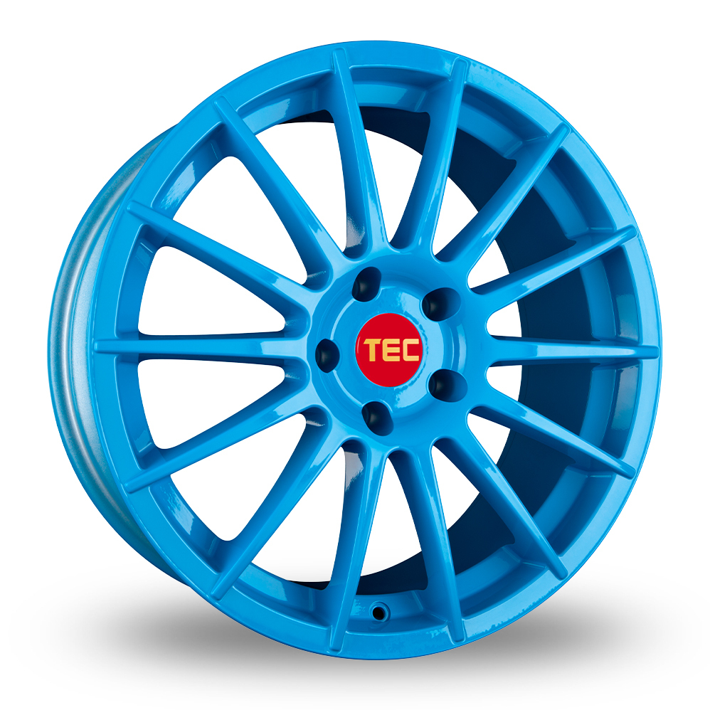 18 Inch TEC Speedwheels AS2 Light Blue Alloy Wheels