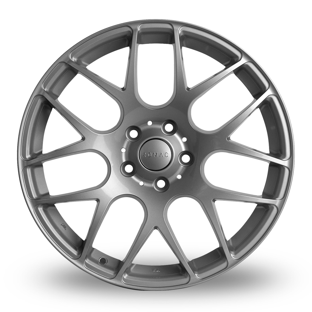 8.5x19 (Front) & 9.5x19 (Rear) Romac Radium Silver Alloy Wheels