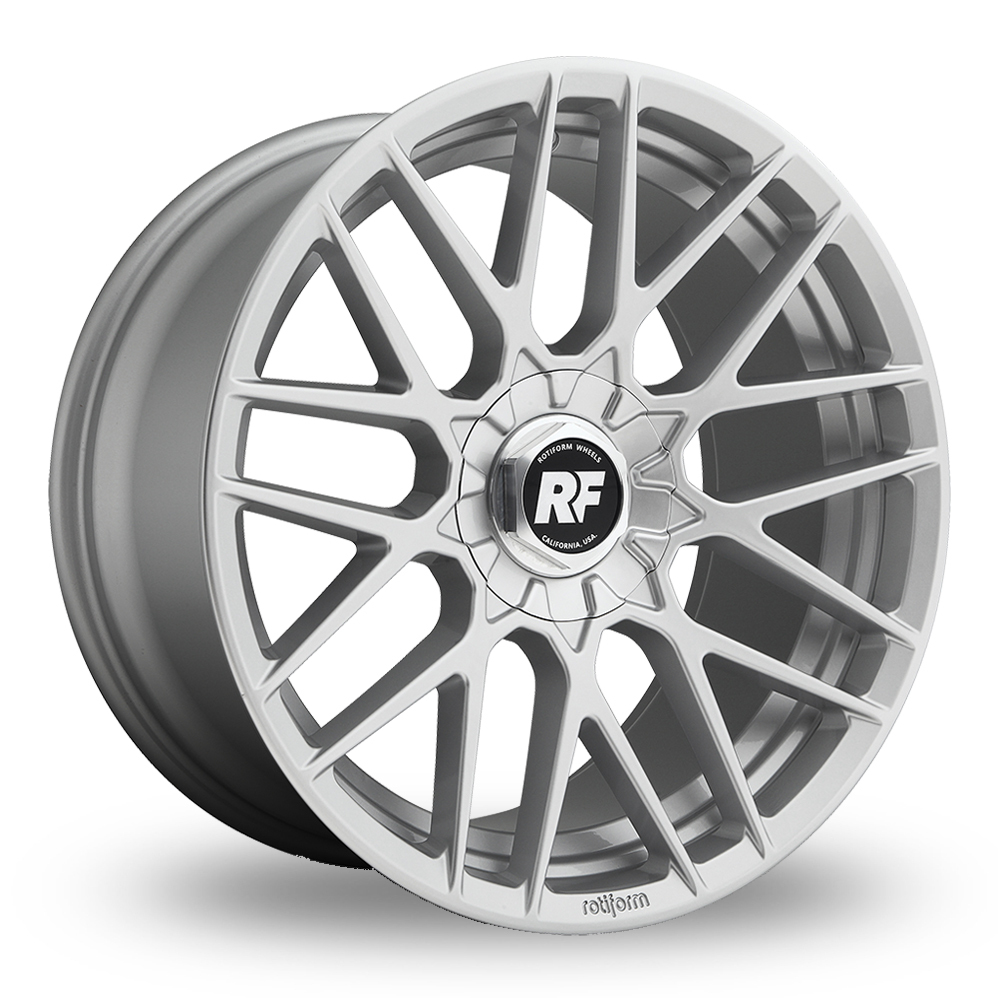 8.5x19 (Front) & 10x19 (Rear) Rotiform RSE Silver Alloy Wheels