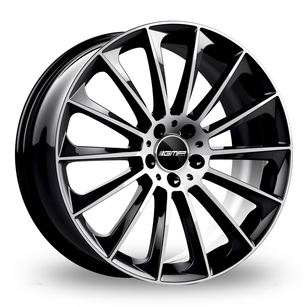 22 Inch GMP Italia Stellar Black Polished Alloy Wheels