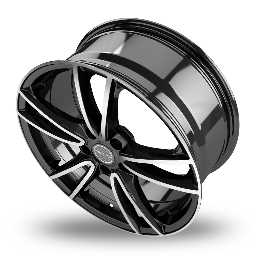 15 Inch Proline CX300 Black Polished Alloy Wheels