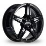 17 Inch Fondmetal 8100 Gloss Black Alloy Wheels