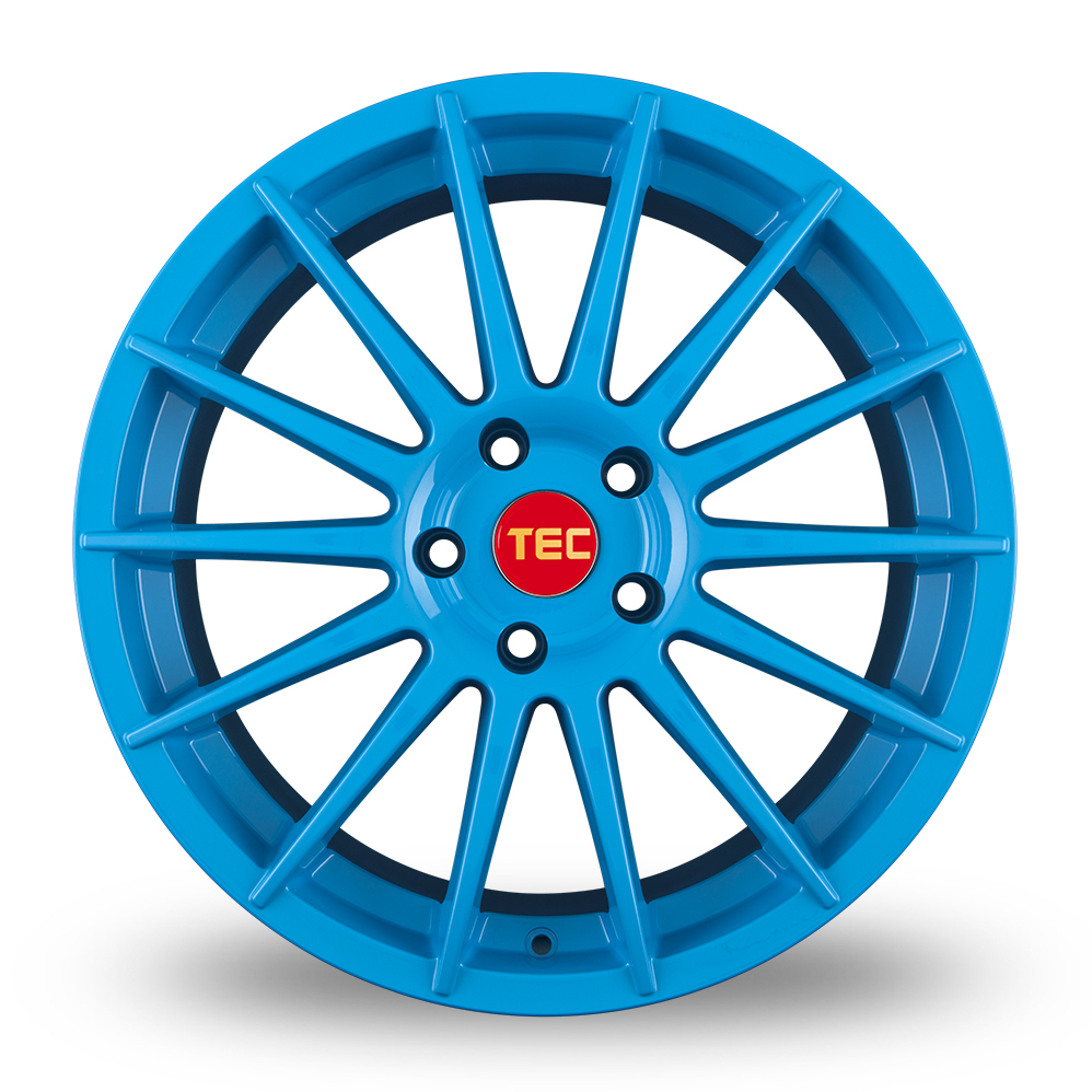 18 Inch TEC Speedwheels AS2 Light Blue Alloy Wheels