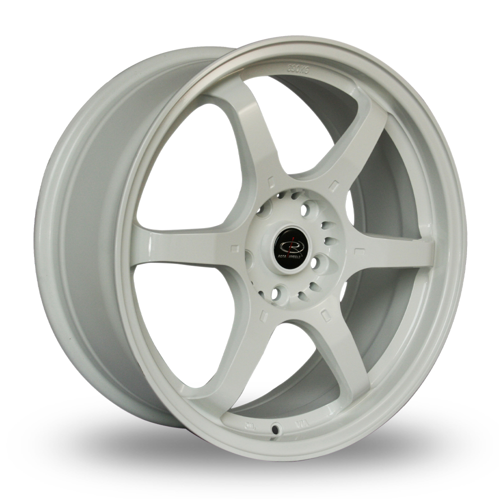 18 Inch Rota GR6 White Alloy Wheels