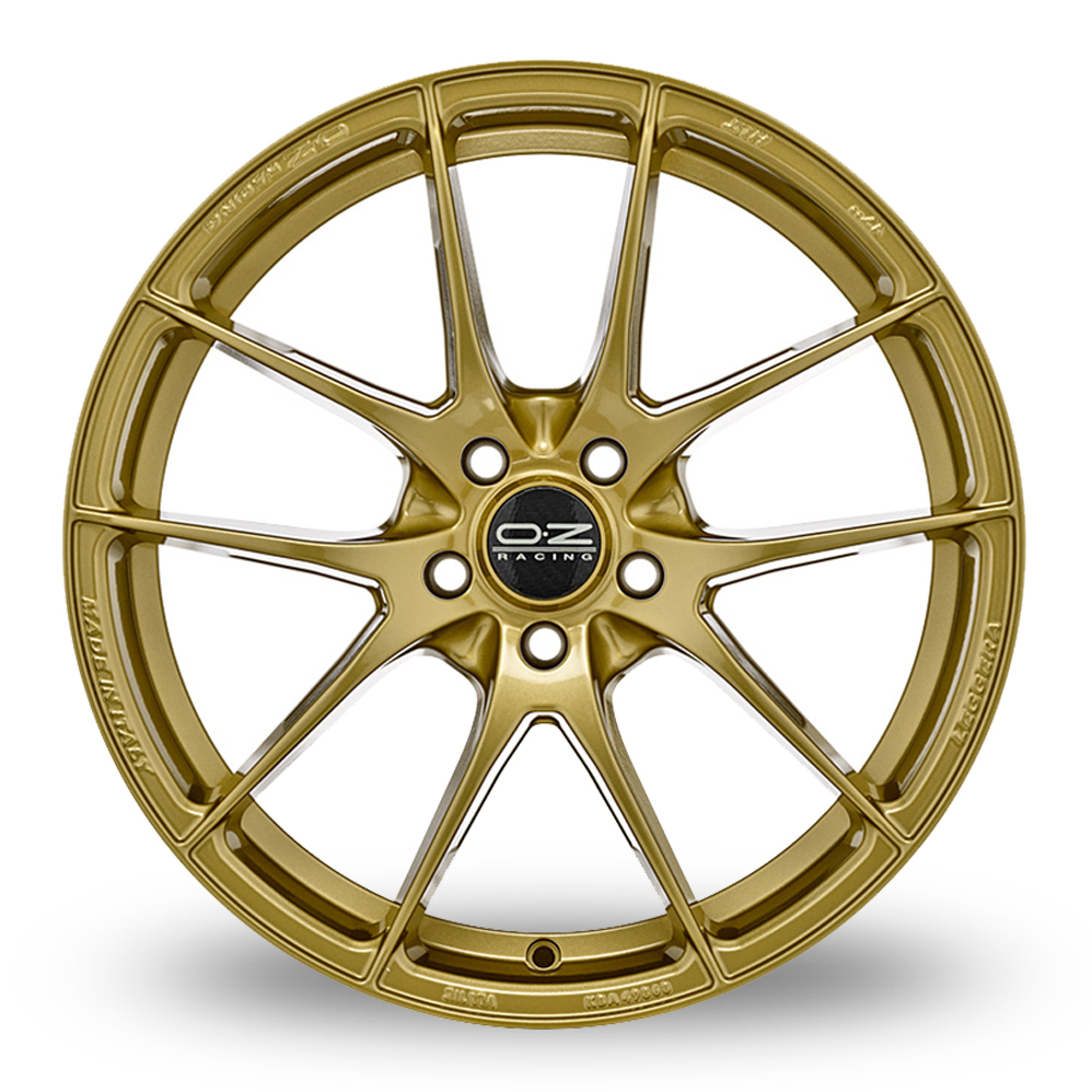 18 Inch OZ Racing Leggera HLT Gold Alloy Wheels