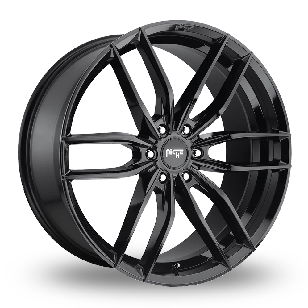 Niche Vosso (USA Warehouse) Gloss Black 24" Alloy Wheels Wheelbase