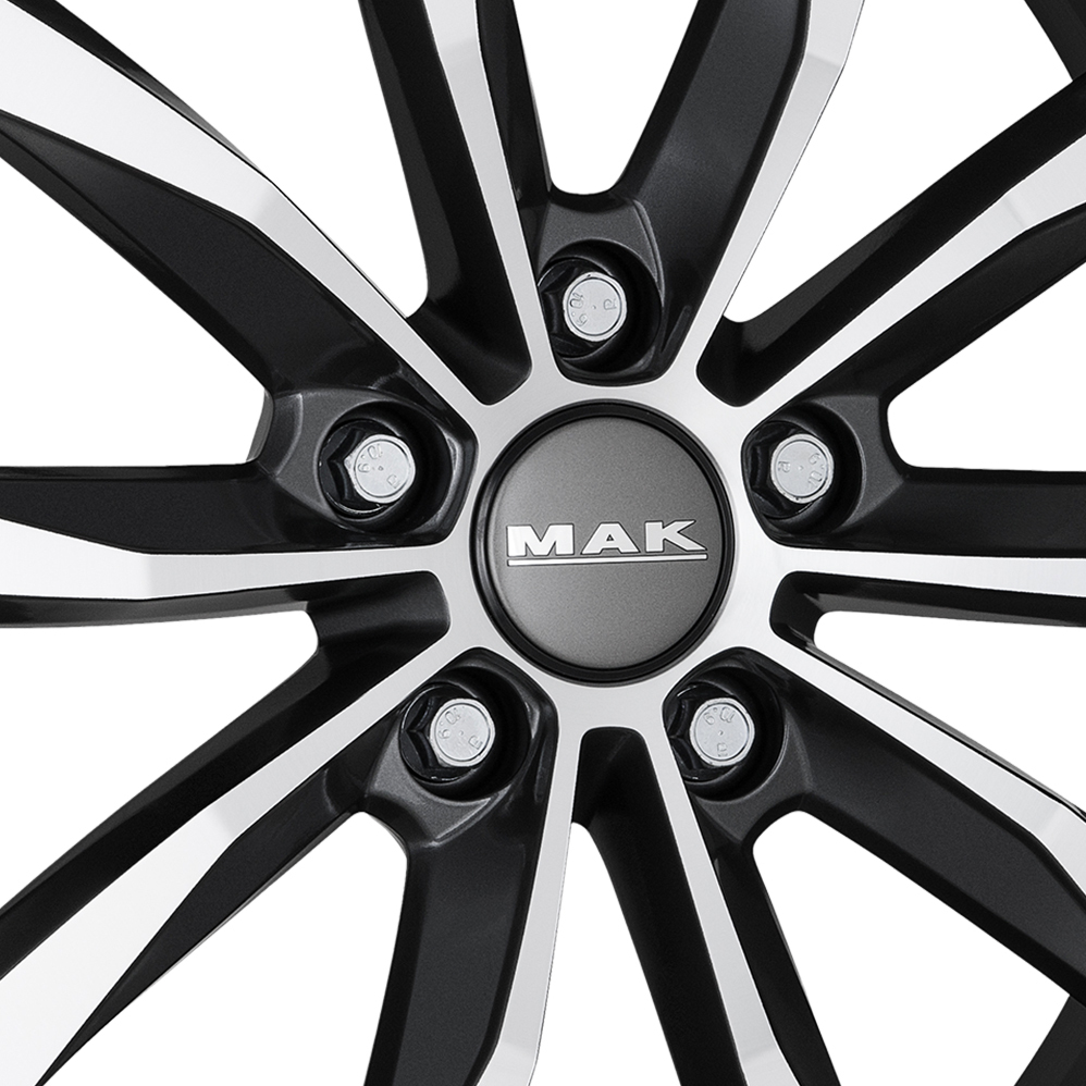 19 Inch MAK Wolf Gun Metal Mirror Face Alloy Wheels