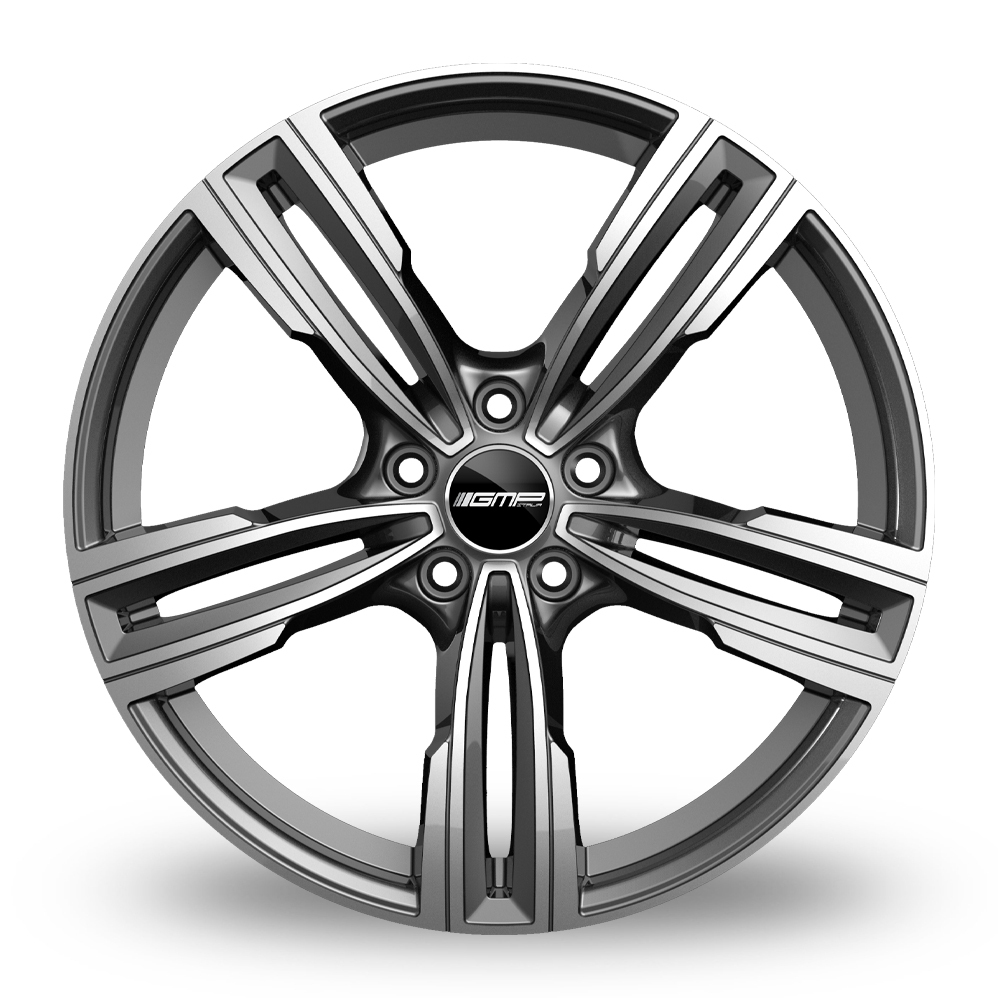 8x18 (Front) & 8.5x18 (Rear) GMP Italia Reven Anthracite Polished Alloy Wheels