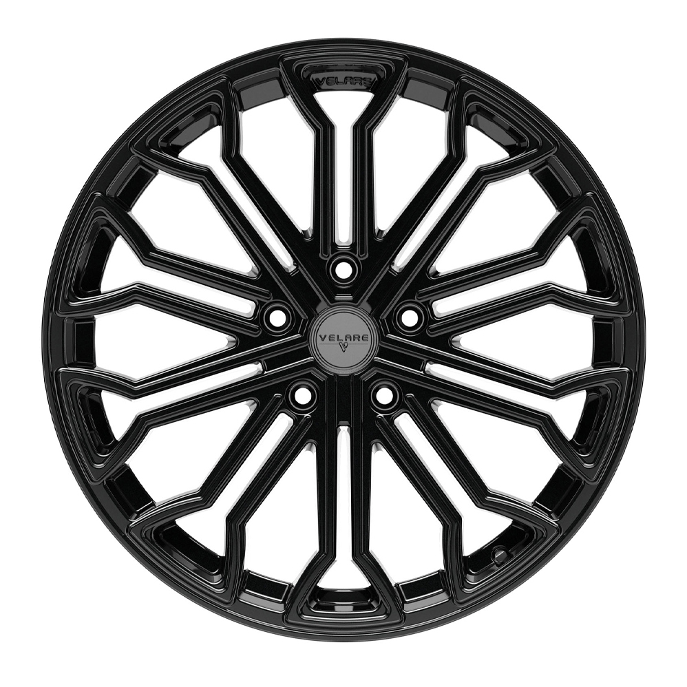 8.5x20 (Front) & 10x20 (Rear) Velare VLR04 Gloss Black Alloy Wheels