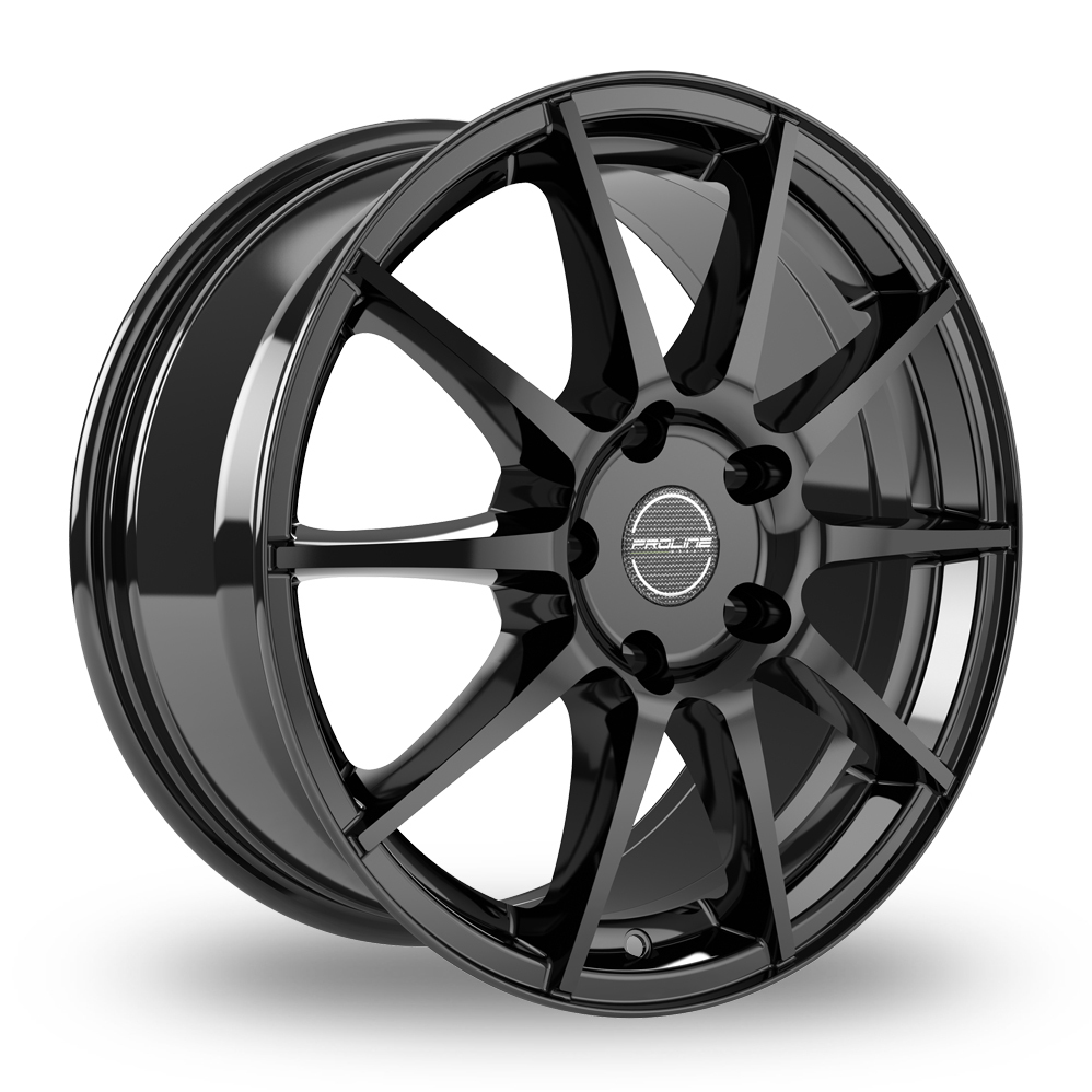 16 Inch Proline UX100 Black Glossy Alloy Wheels