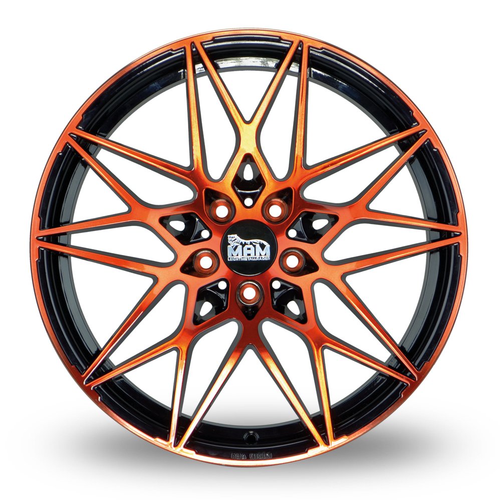 MAM B2 Black Front Orange 20" Alloy Wheels Wheelbase