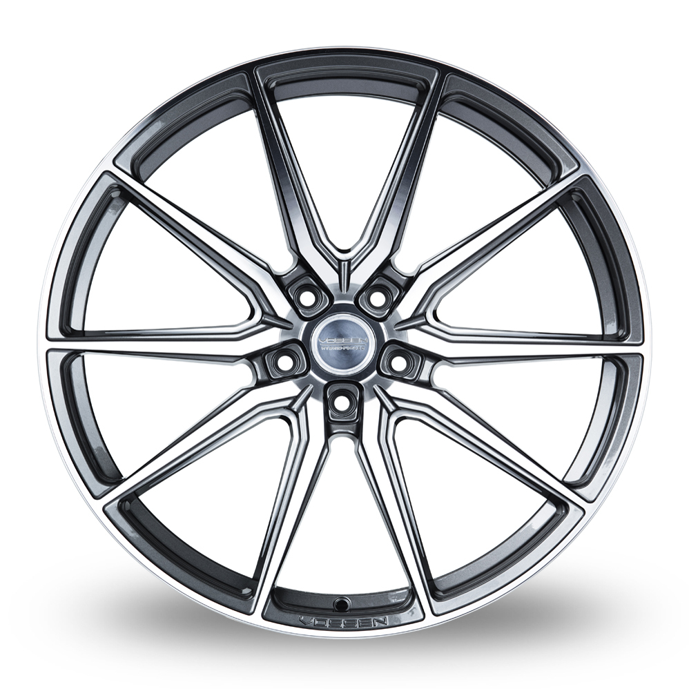 22 Inch Vossen HF-3 Concave Graphite Polished Alloy Wheels