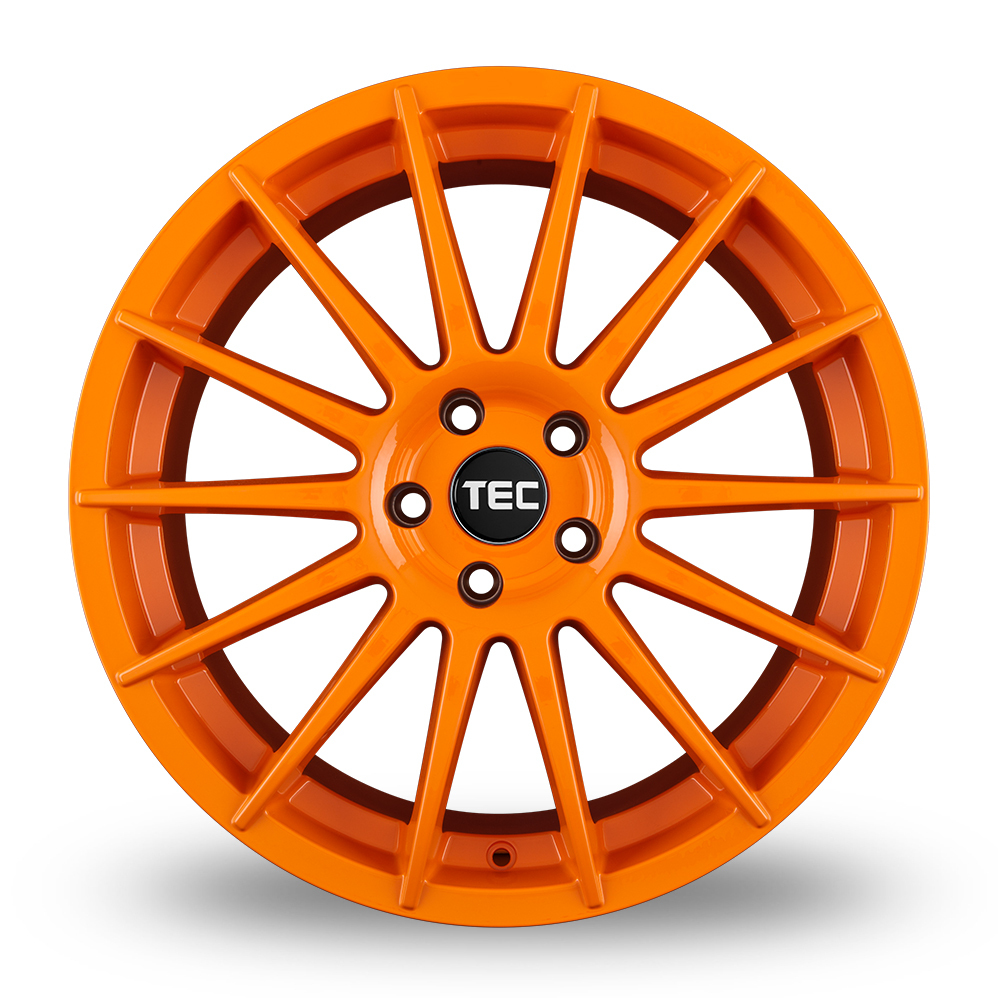 18 Inch TEC Speedwheels AS2 Orange Alloy Wheels