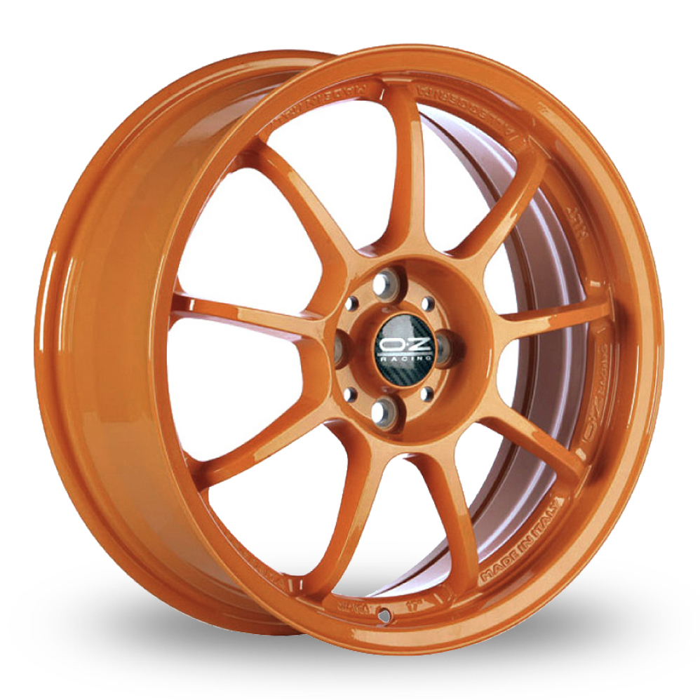 17 Inch OZ Racing Alleggerita HLT Orange Alloy Wheels
