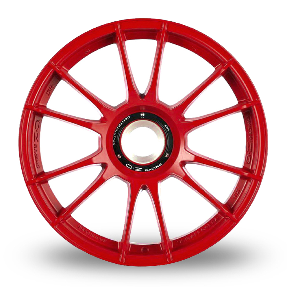 20 Inch Front & 21 Inch Rear OZ Racing Ultraleggera HLT CL Red Alloy Wheels