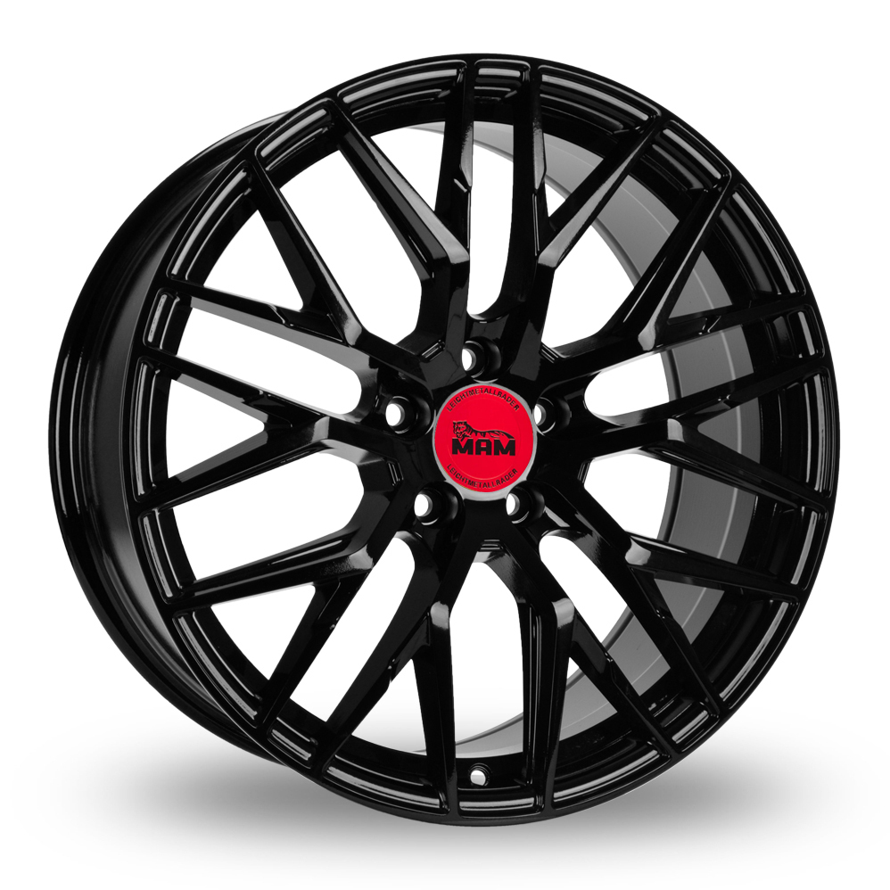 17 Inch MAM RS4 Gloss Black Alloy Wheels