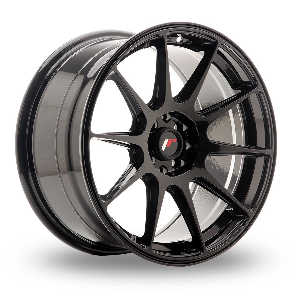 17 Inch Japan Racing JR11 (8.25x17) Glossy Black Alloy Wheels