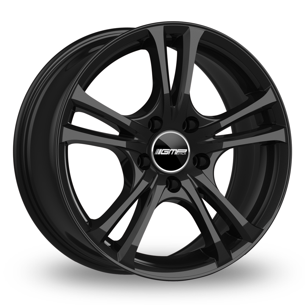 15 Inch GMP Italia Easy-R Gloss Black Alloy Wheels