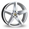 19 Inch Cades Titan Hyper Silver Alloy Wheels