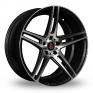 18 Inch Axe EX12 Black Polished Alloy Wheels