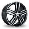 17 Inch Ronal R57 Gloss Black Alloy Wheels