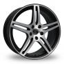 16 Inch Diewe Chinque Black Polished Alloy Wheels