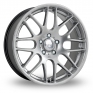 8x18 (Front) & 8.5x18 (Rear) Riva DTM Hyper Silver Alloy Wheels