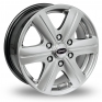 16 Inch Team Dynamics Rimfire HDX6 Hi Power Silver Alloy Wheels