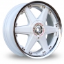 17 Inch Lenso Reizen White Polished Alloy Wheels