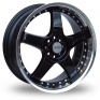 16 Inch Lenso RS5 Black Alloy Wheels