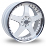 16 Inch Lenso RS5 White Polished Alloy Wheels