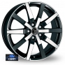 17 Inch Wolfrace Trenta Black Polished Alloy Wheels