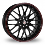 15 Inch Calibre Motion 2 Black Red Alloy Wheels