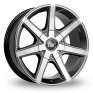 16 Inch Borbet CWE Anthracite Polished Alloy Wheels