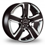 16 Inch Radius R12 Sport Black Alloy Wheels
