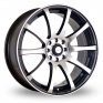 17 Inch Dare GTS Black Polished Alloy Wheels