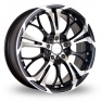 15 Inch Dare Ghost Black Polished Alloy Wheels