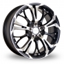 18 Inch Dare Ghost Black Polished Alloy Wheels