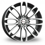 17 Inch Xtreme X48 Black Polished Alloy Wheels