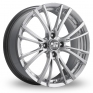 17 Inch MSW (by OZ) 20-4 Stud Silver Polished Alloy Wheels
