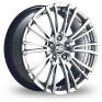 16 Inch MSW (by OZ) 20-5 Stud Silver Polished Alloy Wheels