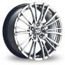 17 Inch MSW (by OZ) 20-5 Stud Silver Polished Alloy Wheels