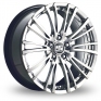 18 Inch MSW (by OZ) 20-5 Stud Silver Polished Alloy Wheels