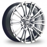 19 Inch MSW (by OZ) 20-5 Stud Silver Polished Alloy Wheels