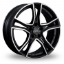15 Inch OZ Racing Adrenalina Black Polished Alloy Wheels