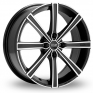 16 Inch OZ Racing Lounge 8 Black Polished Alloy Wheels