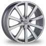 17 Inch OZ Racing Lounge 10 Silver Polished Alloy Wheels
