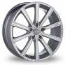 18 Inch OZ Racing Lounge 10 Silver Polished Alloy Wheels