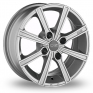 16 Inch OZ Racing Lounge 8 Silver Polished Alloy Wheels