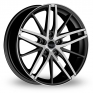 18 Inch Rosso RR7 Black Polished Alloy Wheels